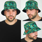 GB-NAT00231-02 Kokopelli Myth Green Bucket Hat