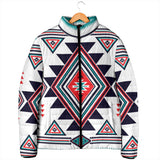 Powwow Storegb nat00146 white geometric native mens padded jacket