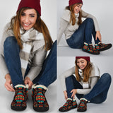 Navy Native Tribes Pattern Native American Winter Sneakers - Powwow Store