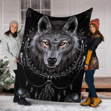 Powwow Store gb nat00493 wolf native blanket