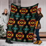 Powwow Store gb nat00321 native american patterns black red blanket