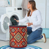 Powwow Store gb nat00371 geometric red green pattern laundry basket