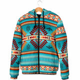 Powwow Storepatten blue native mens padded hooded jacket 1