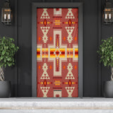 GB-NAT00062-11 Tan Tribe Design Native American Door Sock