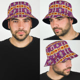 GB-NAT00062-07 Light Purple Tribe Design Bucket Hat