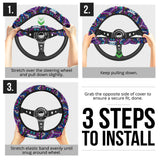 Powwow Store gb nat00380 purple tribe pattern steering wheel cover 1