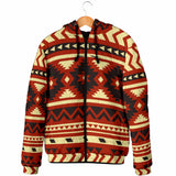 GB-NAT00521 Seamless Ethnic Pattern Men's Padded Hooded Jacket