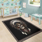 Feather Chief Skull Native American Area Rug no link