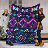 Powwow Store gb nat00380 purple tribe pattern blanket