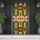 GB-NAT00062-12 Green Tribe Design Native American Door Sock