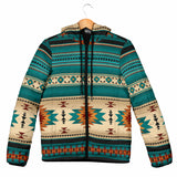 Powwow Storegb nat00559 04 blue native womens padded hooded jacket new