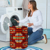 Powwow Store gb nat00402 02 red pattern native laundry basket