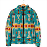 GB-NAT00062-05 Turquoise Tribe Men's Padded Jacket