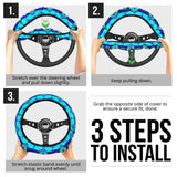 Powwow Storegb nat00625 sovereign nation midnight flat steering wheel cover