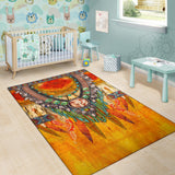 GB-NAT00562 Wolf Necklace Pattern Area Rug