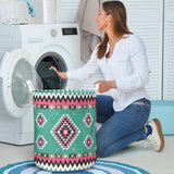 Powwow Store gb nat00415 03 ethnic geometric pink pattern laundry basket