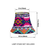 Neon Colors Pattern Native American Bell Lamp Shade no link - Powwow Store