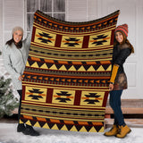 Powwow Store gb nat00507 brown ethnic pattern native blanket