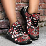 Ethnic Tribal Red Brown Pattern Native American Sport Sneakers