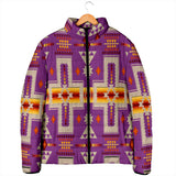GB-NAT00062-07 Light Purple Design Men's Padded Jacket