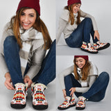 White Native Tribes Pattern Native American Winter Sneakers - Powwow Store