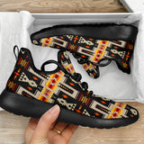 GB-NAT00062-01 Black Tribe Design Native American Mesh Knit Sneakers