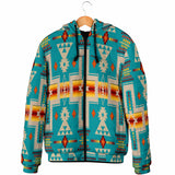 GB-NAT00062-05 Turquoise Tribe Men's Padded Hooded Jacket