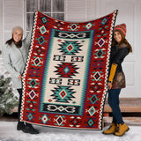 Powwow Store gb nat00370 geometric red pattern blanket