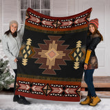 Powwow Store gb nat00139 brown geometric native american blanket