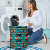 Powwow Store gb nat00046 14 blue tribes pattern laundry basket