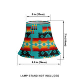 Blue Native Tribes Pattern Native American Bell Lamp Shade