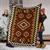 Powwow Store gb nat00415 02 ethnic geometric brown pattern blanket