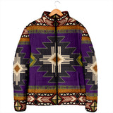 GB-NAT0001-04 Southwest Purple Symbol Native  Women's Padded Jacket