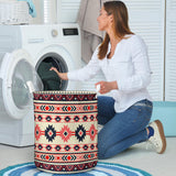 Powwow Store gb nat00375 pink navy pattern native laundry basket