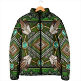 Powwow Storegb nat00023 01 naumaddic arts green womens padded jacket