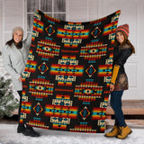 Powwow Store gb nat00402 black pattern native blanket