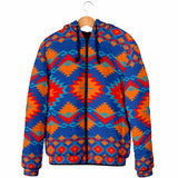 Powwow Storegb nat00520 red yellow geometric mens padded hooded jacket