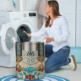 Powwow Store gb nat00069 turquoise blue pattern breastplate laundry basket