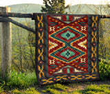 Native Red Yellow Native American Premium Quilt