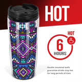 GB-NAT00380 Purple Tribe Pattern  Reusable Coffee Cup