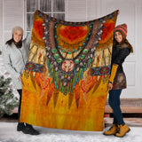 Powwow Store gb nat00562 wolf necklace pattern blanket