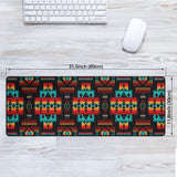 Powwow Store gb nat00046 02 black native tribes pattern native american mouse mat