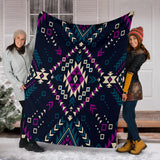 Powwow Store gb nat00565 dark color tribal pattern blanket