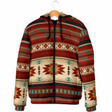 Powwow Storegb nat00559 02 red pattern mens padded hooded jacket