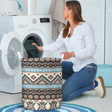 Powwow Store gb nat00604 tribal striped seamless pattern laundry basket