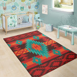 Powwow Store gb nat00611 red geometric pattern area rug