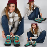 Blue Native Tribes Pattern Native American Winter Sneakers - Powwow Store