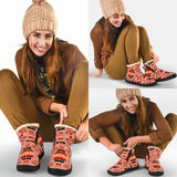 GB-NAT00046-16 Tan Tribes Pattern Native American Cozy Winter Boots