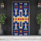 GB-NAT00062-04 Navy Tribe Design Native American Door Sock