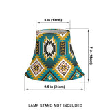 Turquoise Blue Color Native Ameican Bell Lamp Shade no link